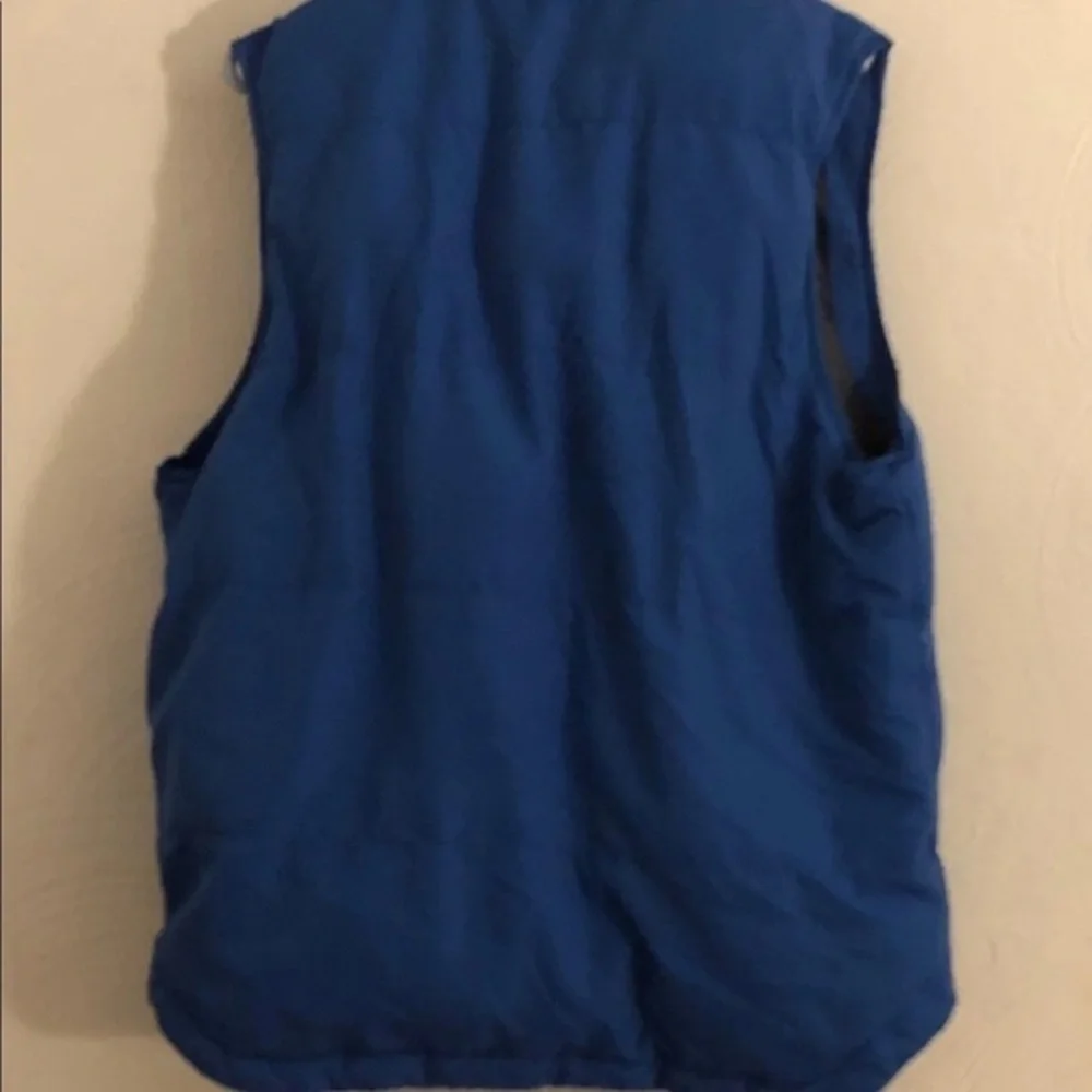 St John’s Bay Vest Mens Size M Blue Full Zip Up Snap up‎ Pockets